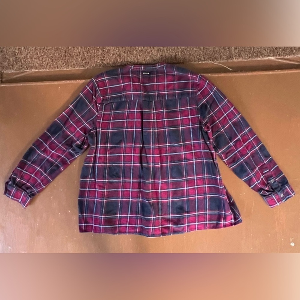 Lucky Brand Red and Black Plaid Shirt - Women’s Medium - Picture 2 of 7